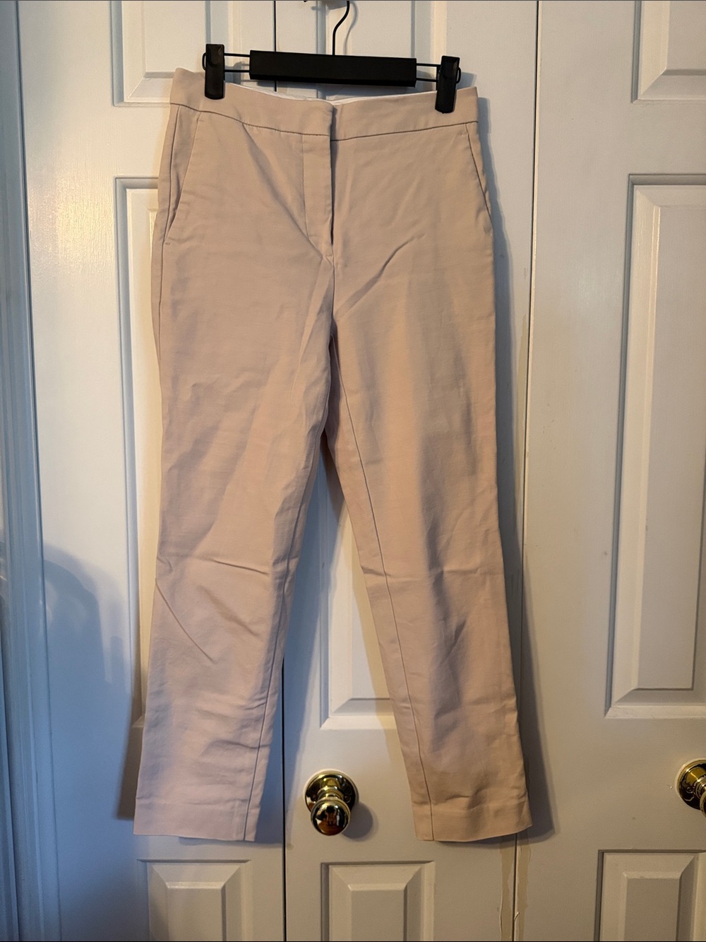 Ann Taylor Cropped Ankle Dress Pants in Light Beige